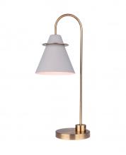 Canarm ITL1076A22MGG - TALIA, ITL1076A22MGG, GD + Matte Grey Color, 1 Lt Table Lamp, 40W Type A, On-Off