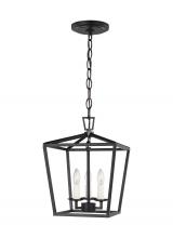 Visual Comfort & Co. Studio Collection 5192603-112 - Dianna transitional 3-light indoor dimmable ceiling pendant hanging chandelier light in midnight bla