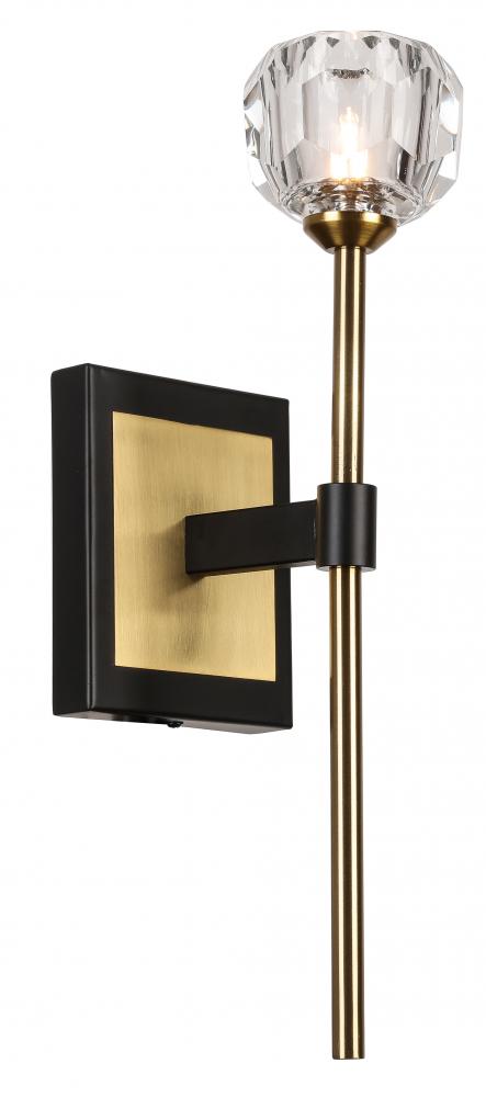 Wall Sconce Aged Brass/Black