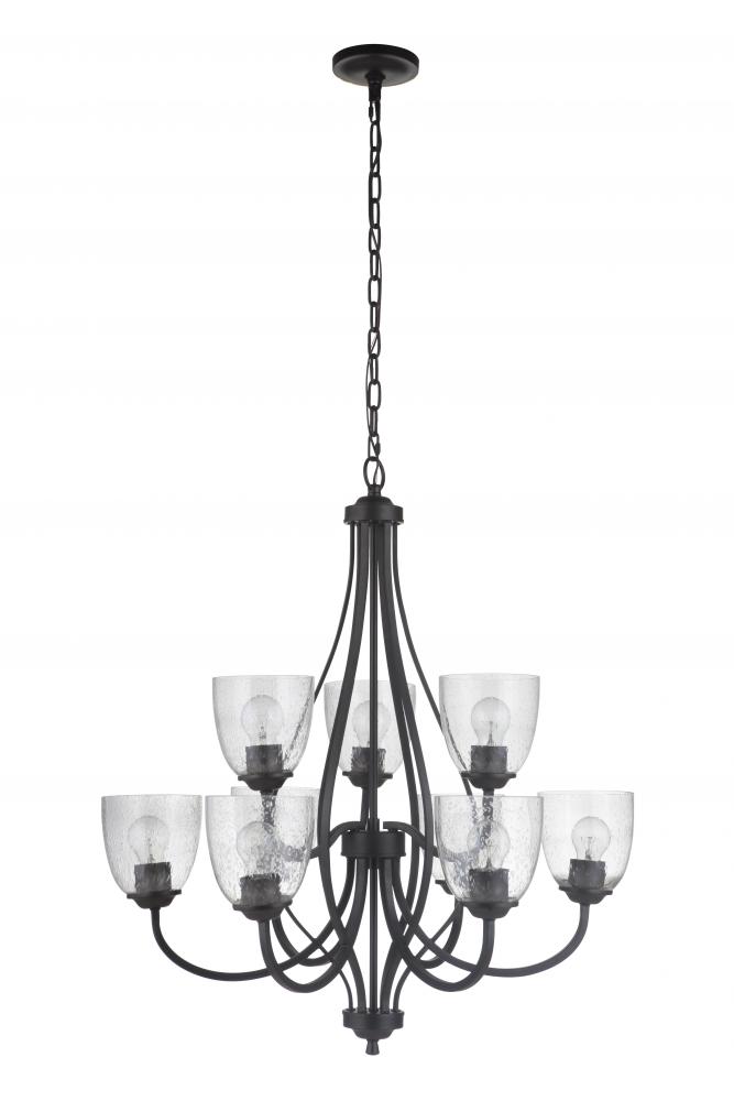 Serene 9 Light Chandelier in Espresso