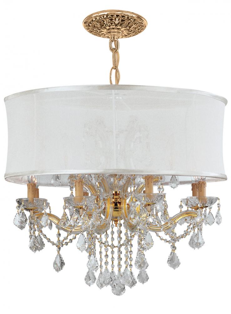 Brentwood 12 Light Smooth Shade Gold Chandelier