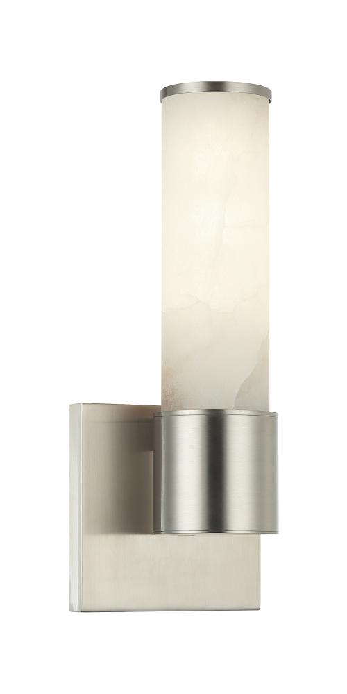 1 LT 11.8"H "LONDON" BRUSHED NICKEL WALL SCONCE E26 LED 10W