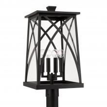 Capital Lighting 946543BK - 4 Light Outdoor Post Lantern