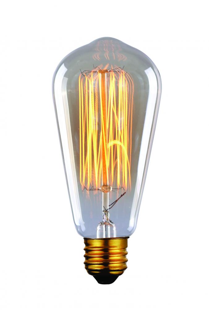 Bulb, Edison Bulbs, 60W E26 -G-, Light Golden Glass, ST45 Cone Shape, Dimmable, 2500 hours