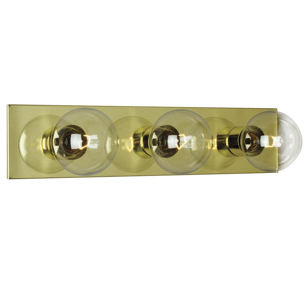 Three Light Vanity Bar - Polished Brass