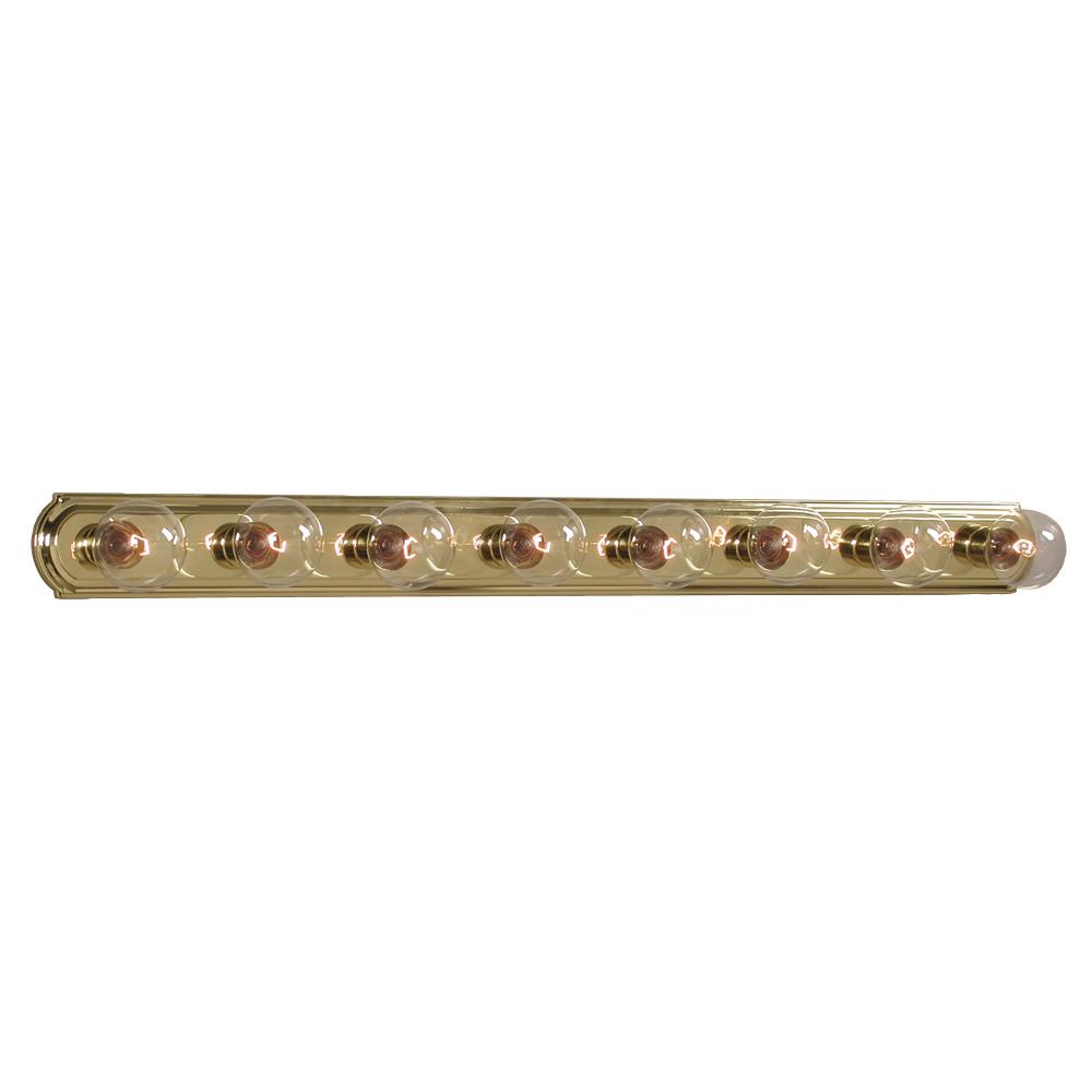 Eight Light Vanity Bar - Polished Brass