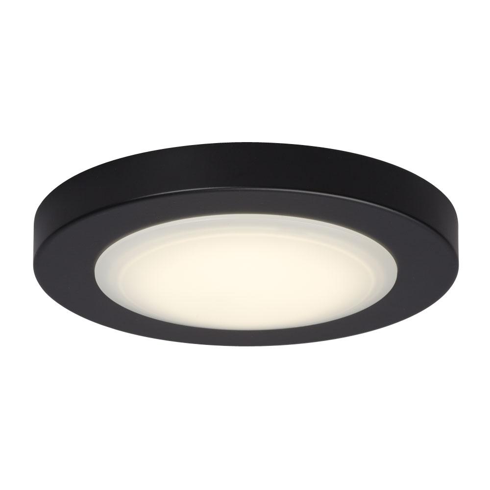 6" LED Slimline Surface Mount - in Black finish with Polycarbonate Lens (AC LED, Dimmable, 3000K