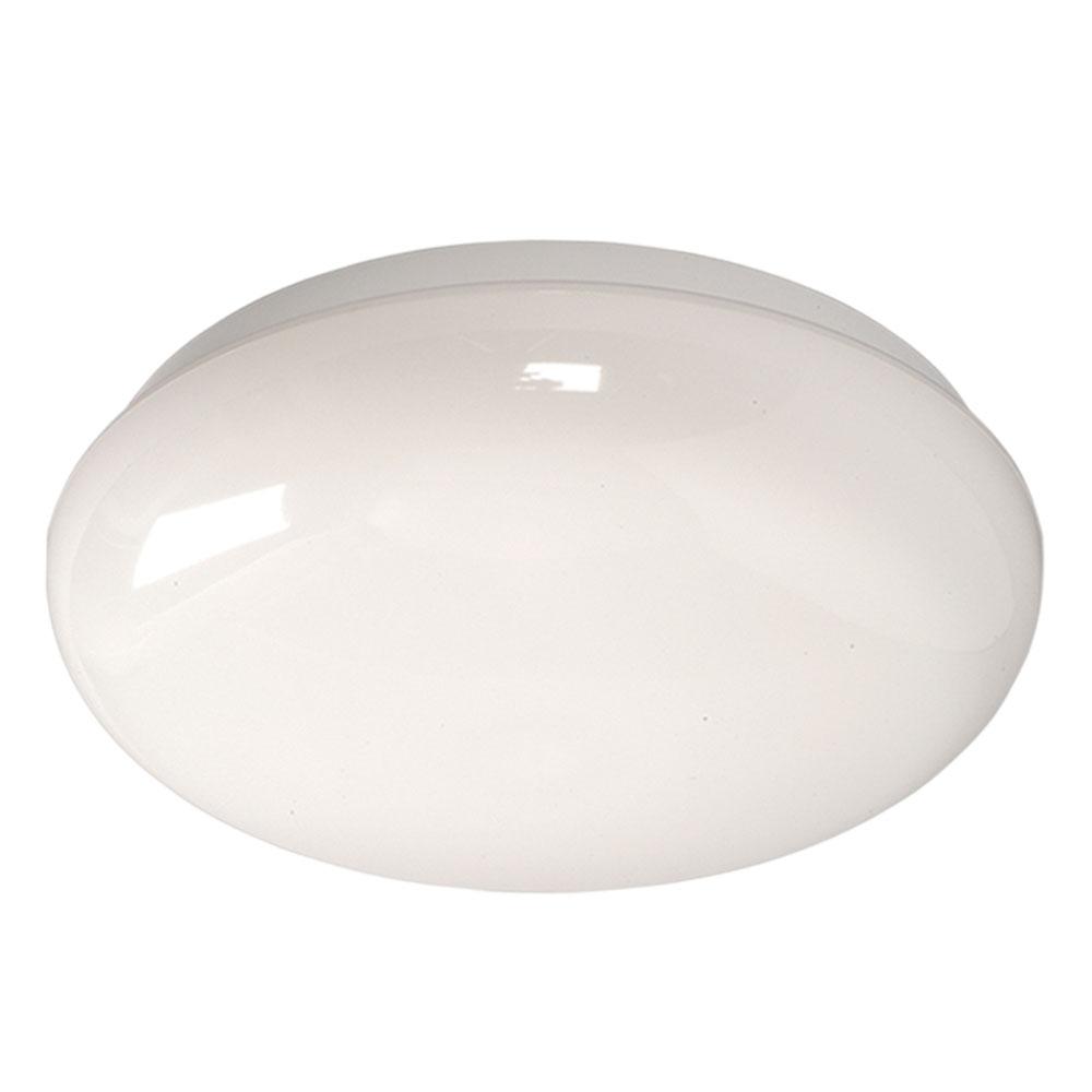 LED Flush Mount Ceiling Light or Wall Mount Fixture - in White finish with White Acrylic Lens