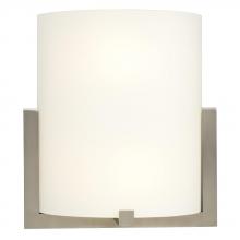 Galaxy Lighting 212430BN - Wall Sconce - Brushed Nickel with White Glass 1x100W