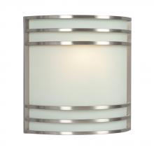 Galaxy Lighting 212480BN-218EB - Wall Sconce - in Brushed Nickel finish with White Glass