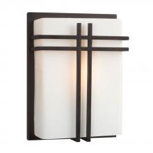 Galaxy Lighting 215640BZ-126EB - Wall Sconce - in Bronze finish with Satin White Glass (Suitable for Indoor or Outdoor Use)