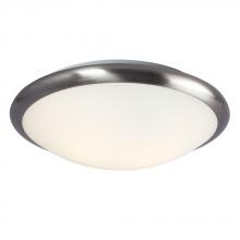 Galaxy Lighting 612392BN 213EB - Flush Mount Ceiling Light - in Brushed Nickel finish with Satin White Glass