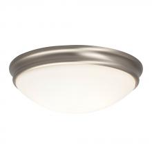 Galaxy Lighting 613333BN-213NPF - Flush Mount Ceiling Light - in Brushed Nickel finish with White Glass