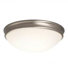 Galaxy Lighting 613335BN-218EB - Flush Mount Ceiling Light - in Brushed Nickel finish with White Glass