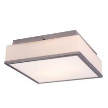 Galaxy Lighting 613500CH-213EB - Square Flush Mount Ceiling Light - in Polished Chrome finish with Opal White Glass