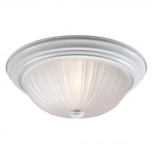 Galaxy Lighting 635022WH - Flush Mount - White w/ Frosted Melon Glass