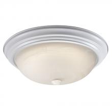 Galaxy Lighting 635033WH-218EB - Flush Mount Ceiling Light - in White finish with Marbled Glass
