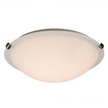 Galaxy Lighting 680116WH-PT-213NPF - Flush Mount Ceiling Light - in Pewter finish with White Glass