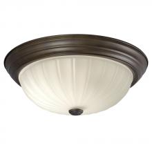 Galaxy Lighting ES635023ORB - Flush Mount Ceiling Light - in Oil Rubbed Bronze finish with Frosted Melon Glass