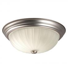 Galaxy Lighting ES635023PT - Flush Mount Ceiling Light - in Pewter finish with Frosted Melon Glass