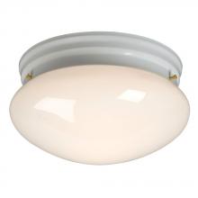 Galaxy Lighting ES810210WH - Utility Flush Mount Ceiling Light - in White finish with White Glass